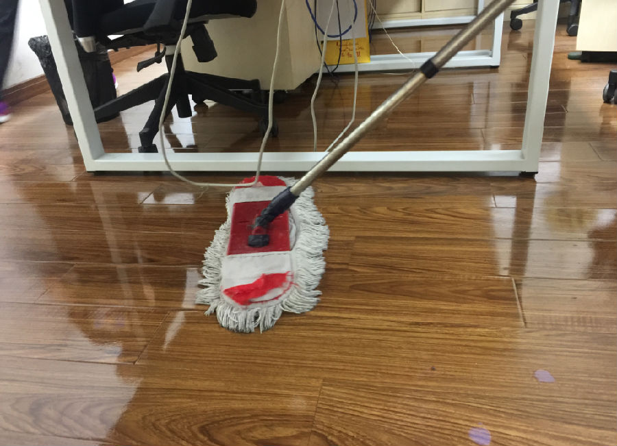麻山区木地板保洁案例